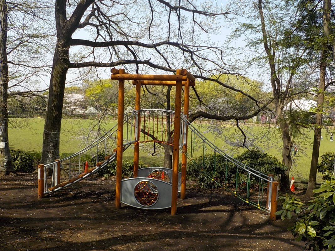 神奈川県相模原市麻溝公園木製アスレチック遊具