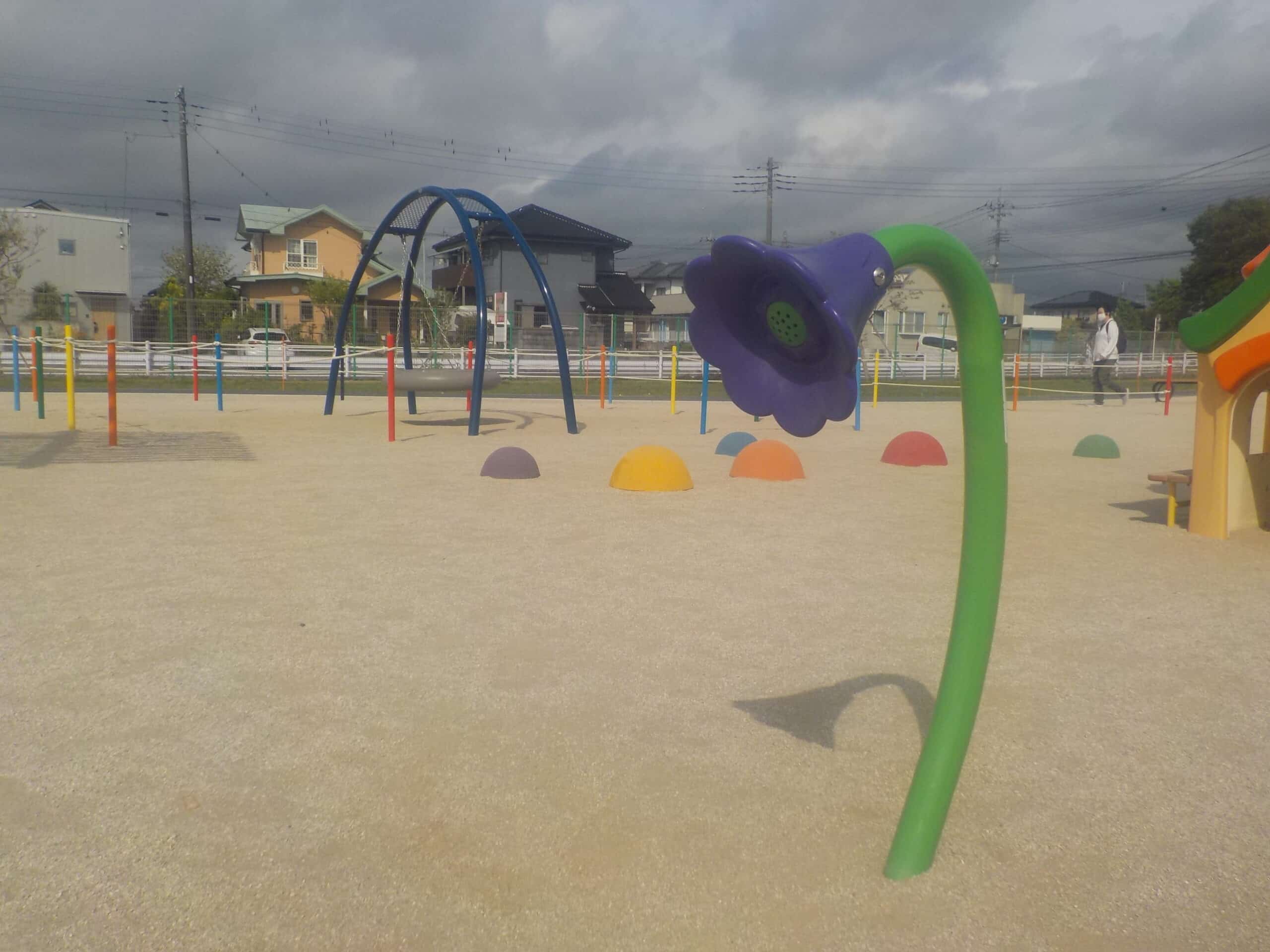 バブルフラワー音を楽しむ遊具